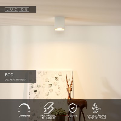 Lucide BODI - Deckenstrahler - 1xGU10 - Weiß